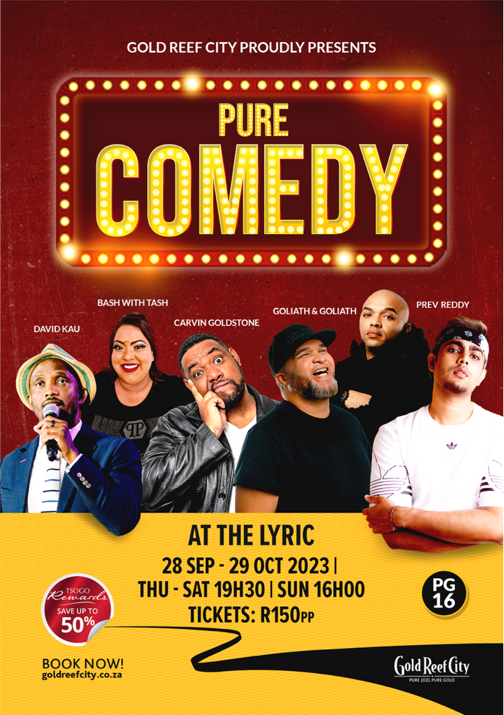 Experience 5 Weeks of Non-Stop Laughter with Gold Reef City's Pure Comedy Event