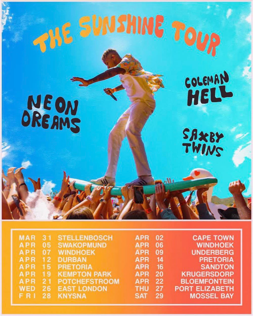 NEON DREAMS ANNOUNCE “THE SUNSHINE TOUR” WITH FELLOW CANADIAN COLEMAN HELL