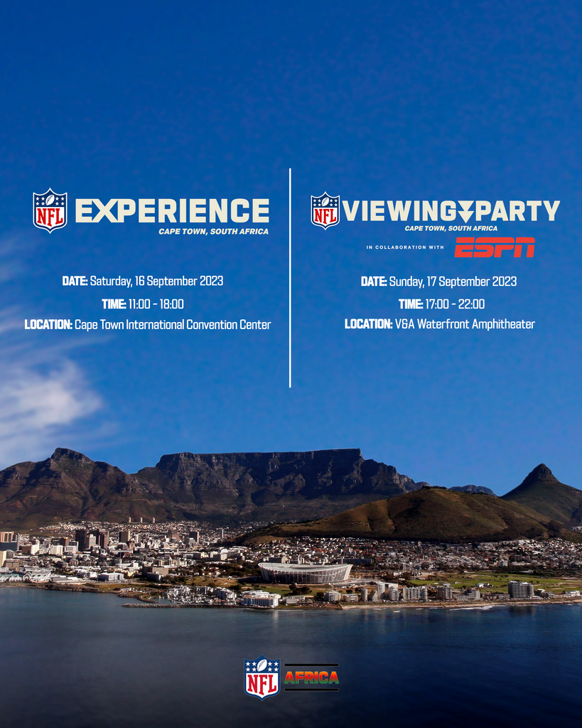 National Football League to Touch Down in South Africa with a Series of Fan Events to Celebrate the KICKOFF of the 2023 Season