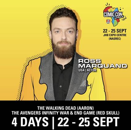 Ross Marquand, Star of The Walking Dead, Returns to South Africa Again for Comic Con Africa After Comic Con Cape Town