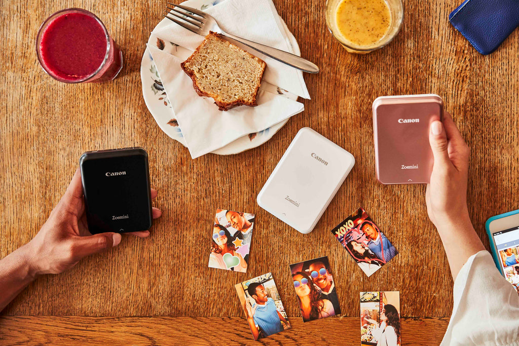 Print and share precious memories in an instant with the Canon Zoemini, Canon’s smallest and lightest photo printer