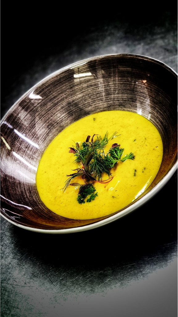 Coconut and Prawn Soup by Theo Mannie