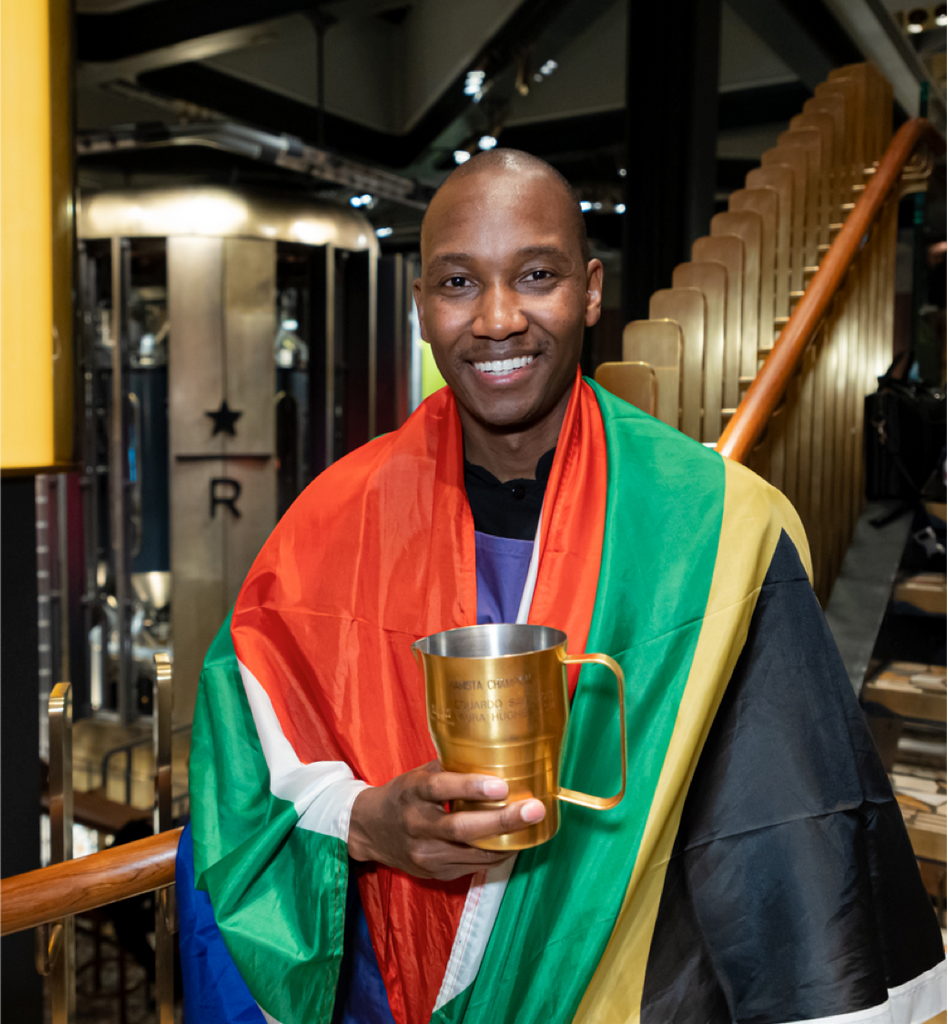 South Africa’s Phuti Mmotla is crowned the best Starbucks barista in EMEA after Championship Final in Milan