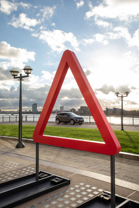 New Range Rover Evoque recreates iconic road signs to showcase all-terrain capability and smart tech