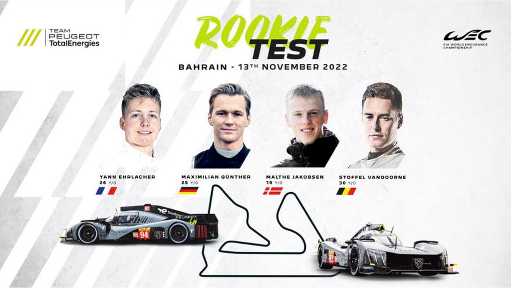 A BLEND OF YOUTH AND EXPERIENCE TO SAMPLE TEAM PEUGEOT TOTALENERGIES’ 9X8 AT THE FIA WEC ROOKIE TEST