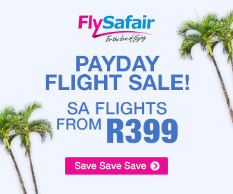 FlySafair - PayDay Flight Sale