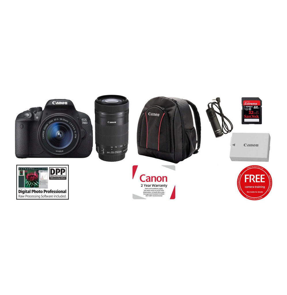 Canon - 700D  DSLR Twin Lens Complete Bundle - iloveza.com