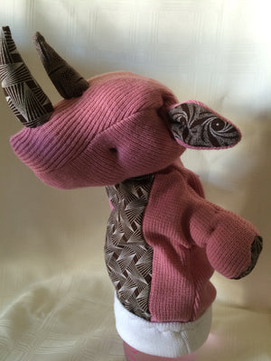 SA Softies - Pink Rhino Puppet - iloveza.com