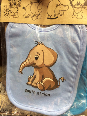 African Elephant Bib (Blue) - iloveza.com