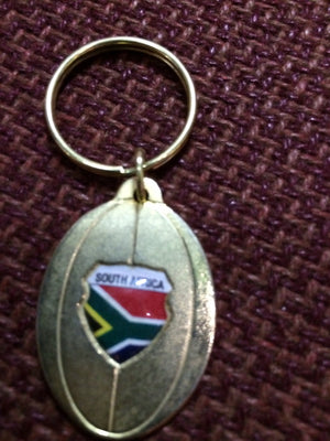 Africa Key Ring (Rugby Ball South Africa) - iloveza.com