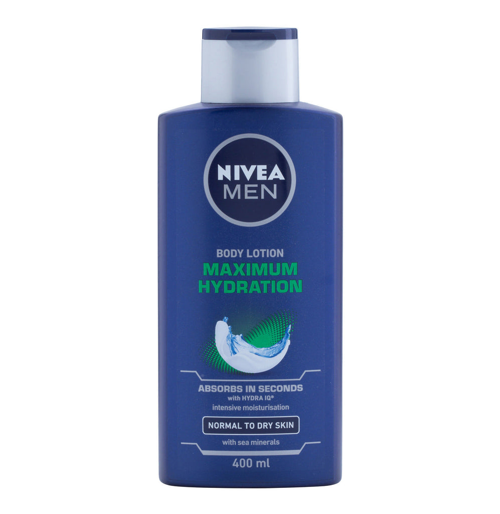 NIVEA Men Body Lotion Max Hydration (1 x 400ML) - iloveza.com