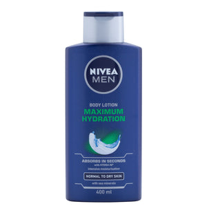 NIVEA Men Body Lotion Max Hydration (1 x 400ML) - iloveza.com