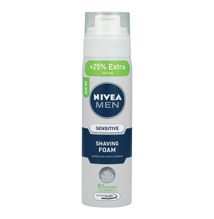 NIVEA Shaving Foam Sensitive 25% Extra (1 x 250ml) - iloveza.com