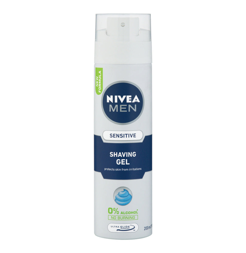 NIVEA Men Shaving Gel Sensitive (1 x 200ml) - iloveza.com