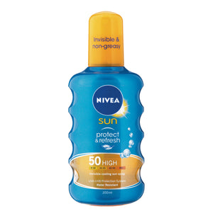 NIVEA Sun Invisible Cooling Sun Spray SPF50 (1 x 200ml) - iloveza.com