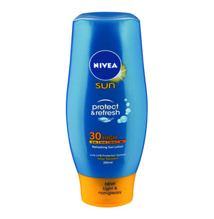 NIVEA Sun Refreshing Sun Lotion SPF30 (1 x 200ml) - iloveza.com