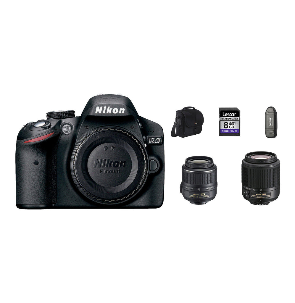 Nikon D3200 DSLR Twin Lens Bundle - iloveza.com