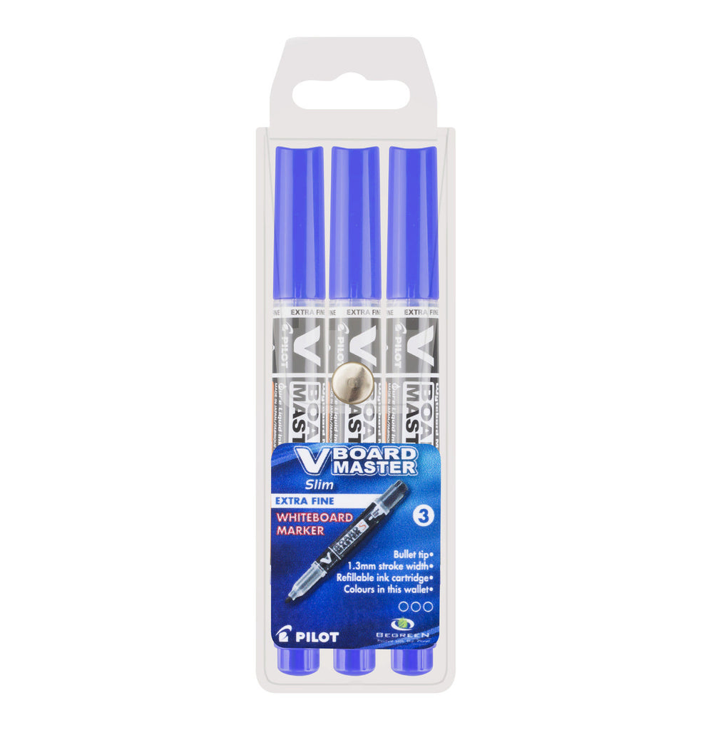 Pilot - Vboard Whiteboard Marker Blue 3 Pack - iloveza.com
