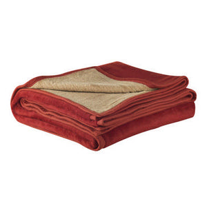Sesli - Reversible Blanket (Camel and Rust) - iloveza.com