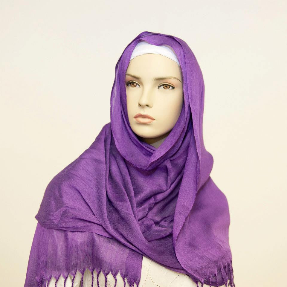 Pearl Daisy - Amethyst Sheen Scarf - iloveza.com