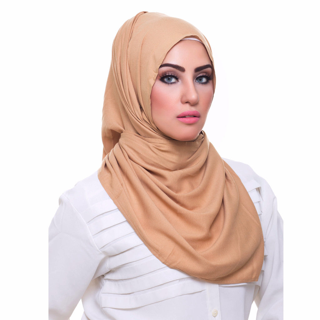 Pearl Daisy - Biscotti Textured Hi-Lo Hoojab - iloveza.com - 2