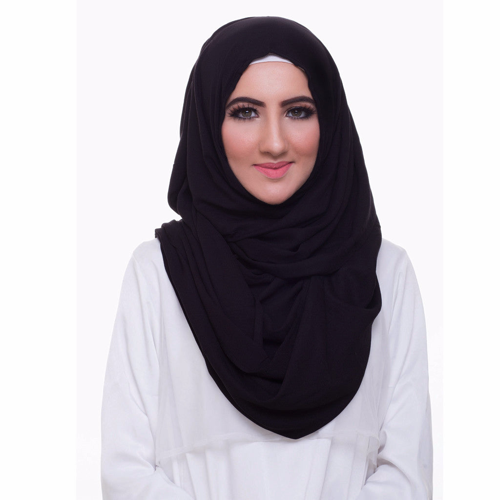 Pearl Daisy - Black Textured Wing Hoojab - iloveza.com - 1