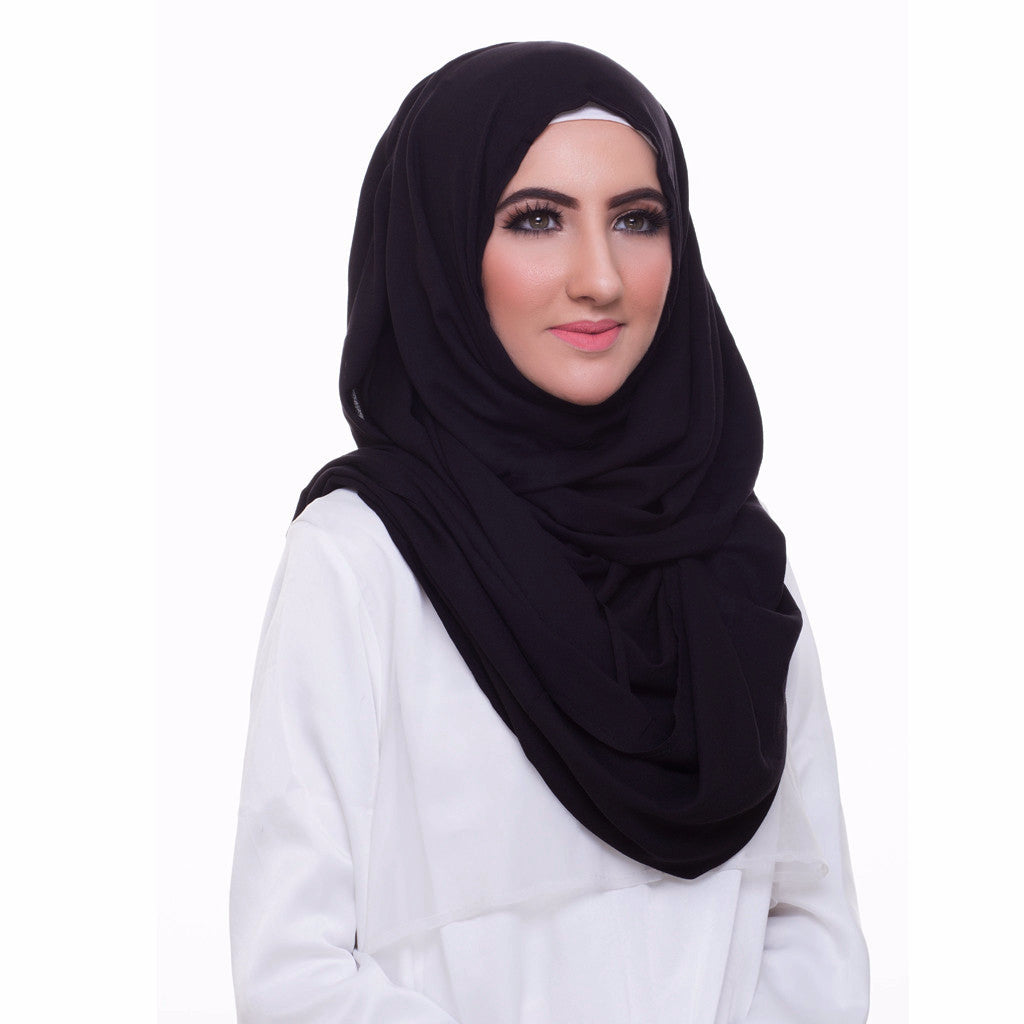 Pearl Daisy - Black Textured Wing Hoojab - iloveza.com - 2