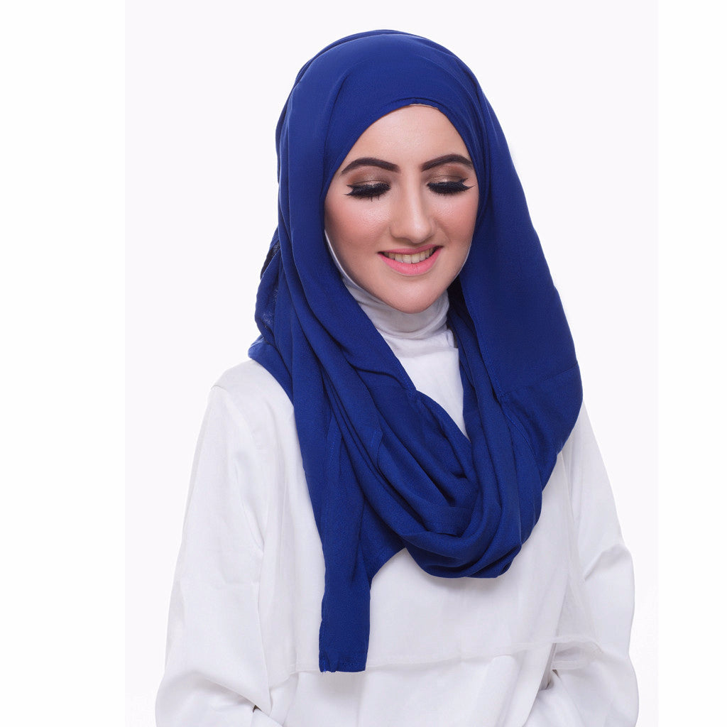 Pearl Daisy - Blue Textured Wing Hoojab - iloveza.com - 2