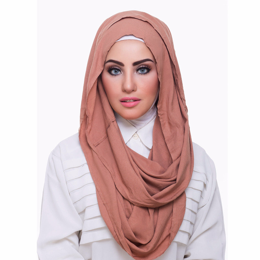 Pearl Daisy - Deer Textured Hi-Lo Hoojab - iloveza.com - 2