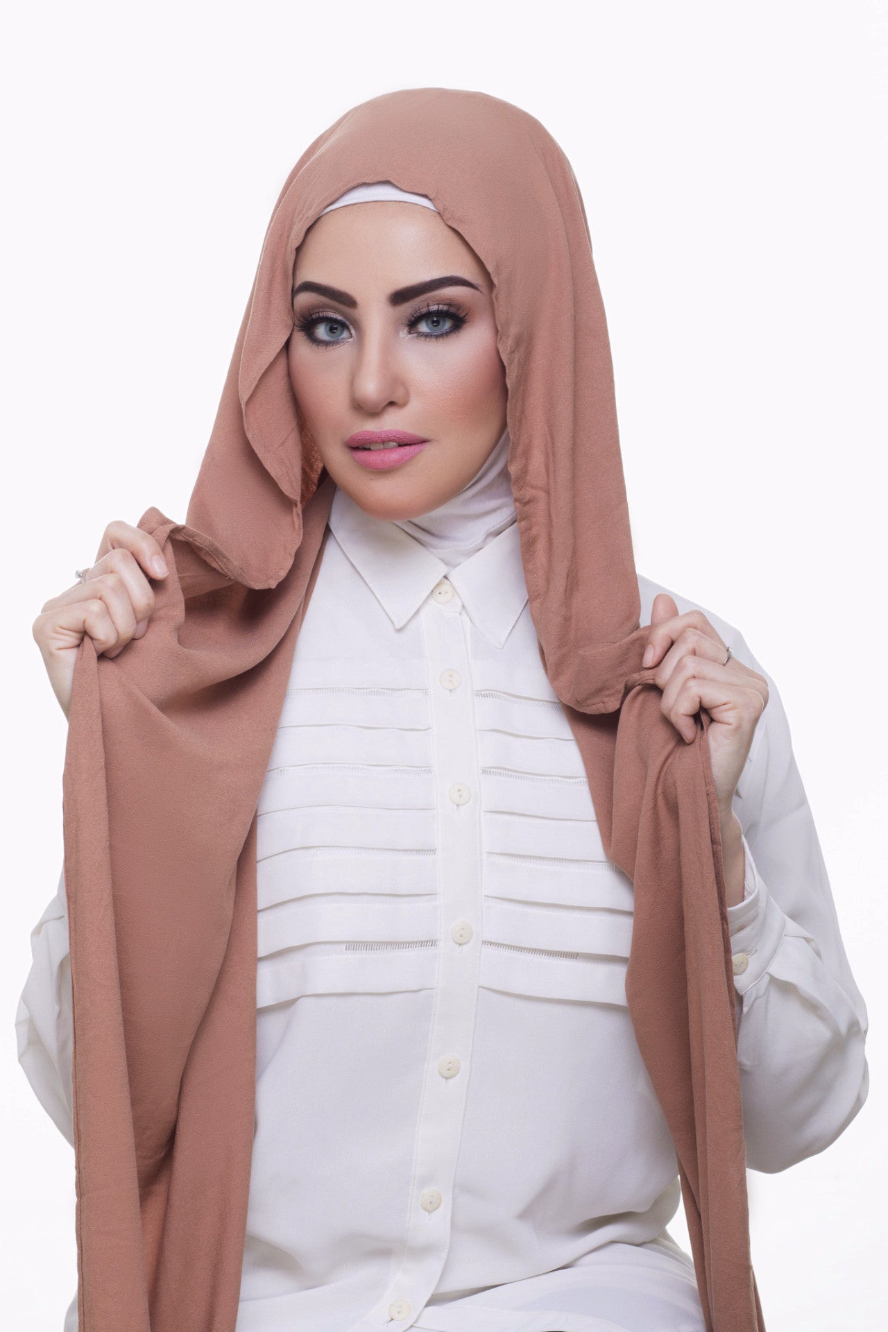 Pearl Daisy - Deer Textured Hi-Lo Hoojab - iloveza.com - 3