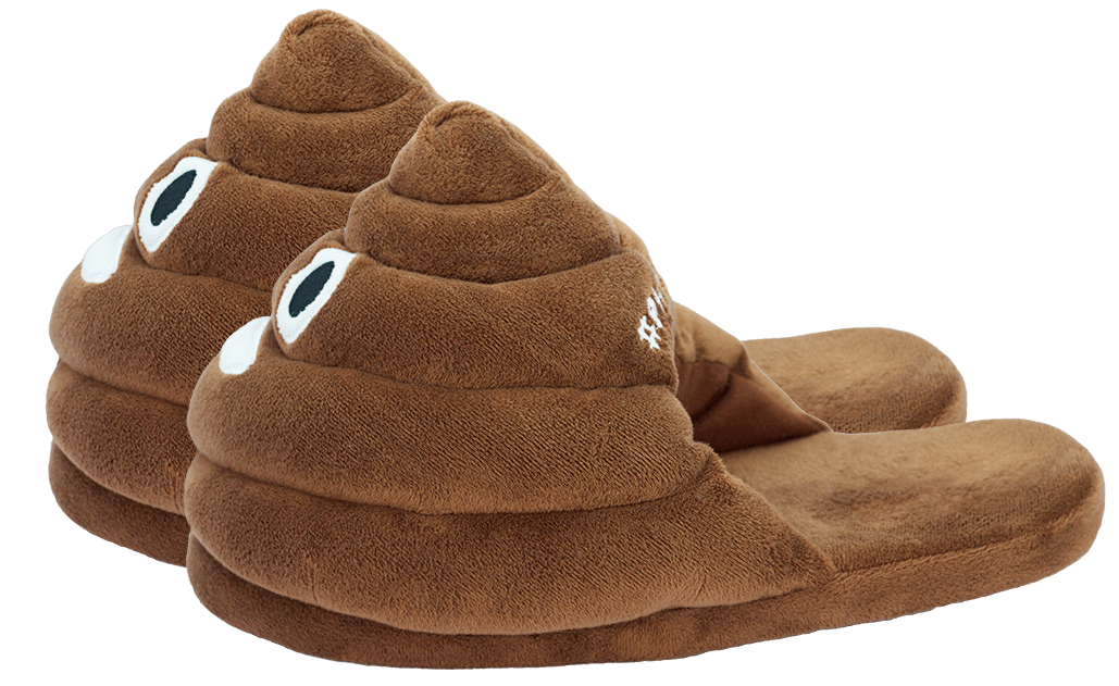 Emoji Slippers - Smiley Poo - iloveza.com - 2