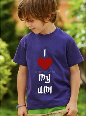 Fajr Apparel - I Heart My Umi Kids T-Shirt - iloveza.com
