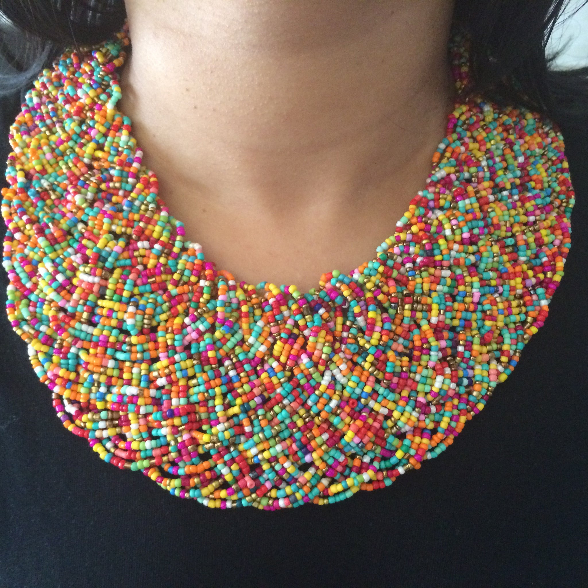 WEST AFRICAN BEADED NECKLACE by kiunobeads - Mid-long necklaces - Afrikrea