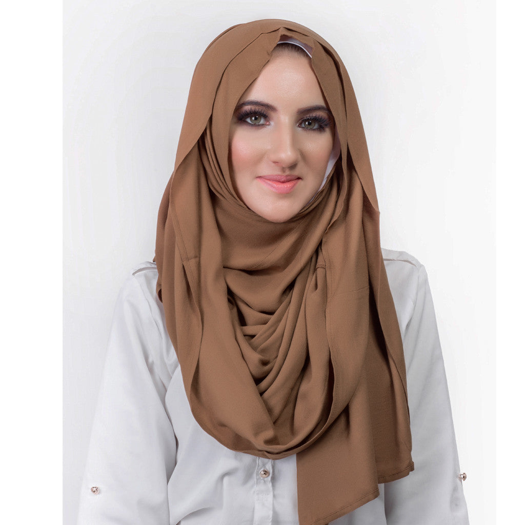 Pearl Daisy - Maple Syrup Textured Hi-Lo Hoojab - iloveza.com - 1