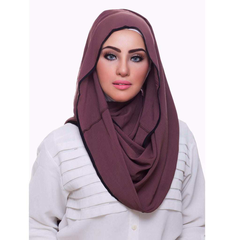 Pearl Daisy - Sandalwood Bordered Weightless Hi-Lo Hoojab - iloveza.com - 1